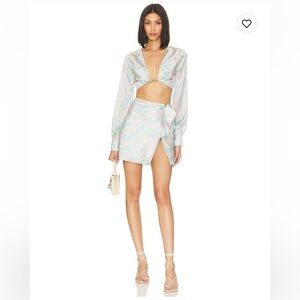 Majorelle crissa mini skirt and crissa crop top set